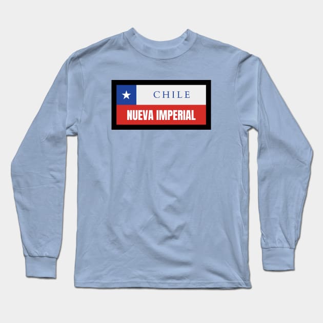 Nueva Imperial City in Chile Flag Long Sleeve T-Shirt by aybe7elf